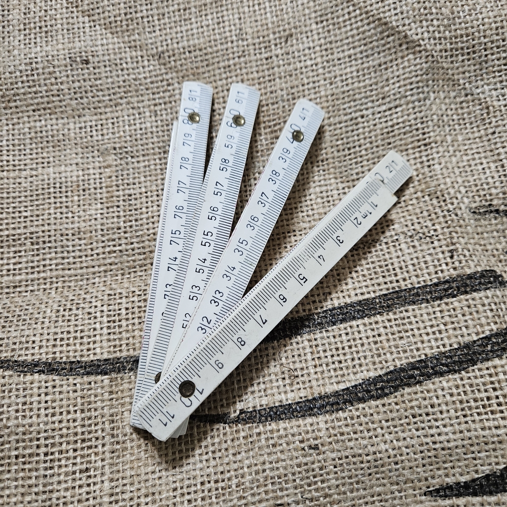 Centimeter Ruler Vintage White Plastic Folding Rule from Germany Measure - Picture 4 of 12